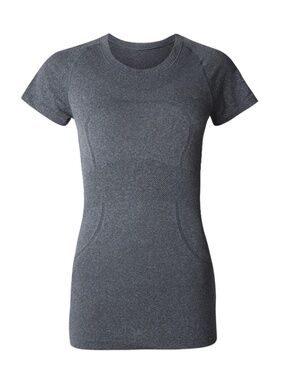 Lululemon Swiftly Tech Short Sleeve Crew Heathered Black